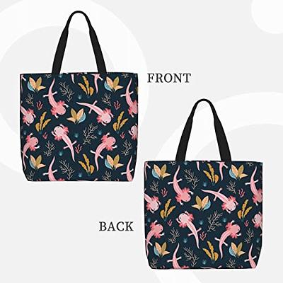 Mahrokh Canvas Tote Bag for Women with Inner Pocket Aesthetic Cute Shopping  Tote Bags Reusable Grocery Bags