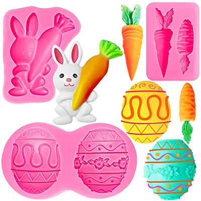 3Pcs Large Bunny Mold Easter Egg Mold, 3D Rabbit Bunny Easter Egg