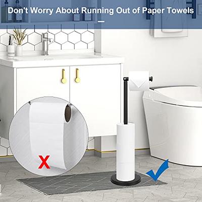 Kitsure Toilet Paper Holder Stand - Free-Standing with a Weighted Base