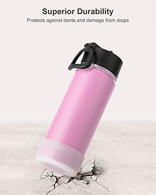 Thermoflask Kids 16 oz Stainless Steel Insulated Water Bottles, 2 Pack  (Pink) 