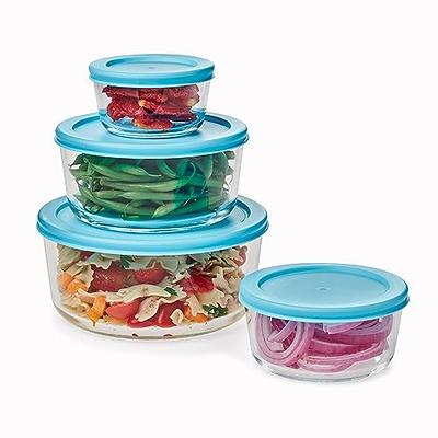 Ello 2-Compartment Glass Food Containers, 8-piece set