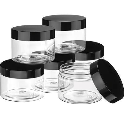 Bulk 48 Pc. Small Plastic Jars with Silver Lid