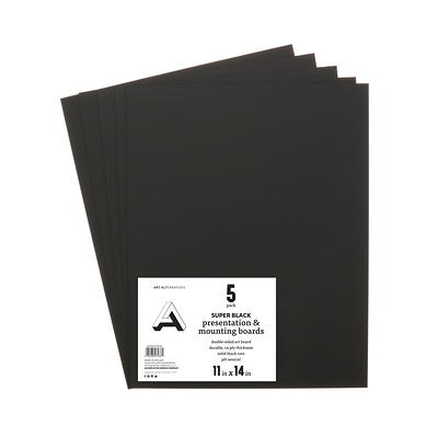 Sherr 12 Pcs Tri Fold Display Board 48 x 36 Inch Black Trifold Poster Board