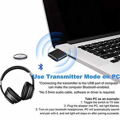 USB Bluetooth 5,0 Empfänger Drahtlose Bluetooth Adapter 3,5mm AUX Jack für  PC Auto Musik AUX Stereo Audio Adapter für TV Kopfhörer