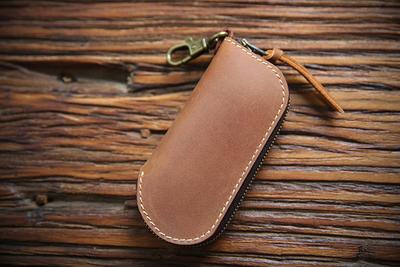 Leather Key Wallet/Keychain Leather/Key Pocket/Coin Bag/Key Case Wallet/Mens  Zip Wallet/Mini Waist Bag/Handmade Leather Car - Yahoo Shopping