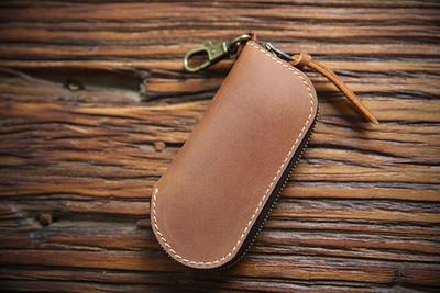 Genuine Leather Key Wallet Men's Cowhide Car Key Holder 