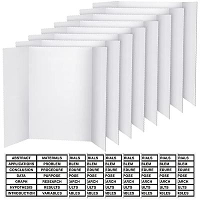 15 Pcs Trifold Poster Board Tri-fold Presentation Portable Science