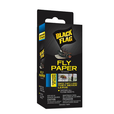 LIGHTSMAX Yellow Fly Flies Mosquito Flying Insects Bugs Sticky Glue Ribbon Trap - 32 Pks