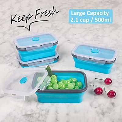 Annaklin Collapsible Food Storage Containers with Lid & Air Vent, Bundle of  8 Pack, Stacking Silicone Collapsible Meal Prep Container Set, Microwave  Freezer Dishwasher Safe - Yahoo Shopping