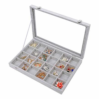 FEECKOCK Earring Organizer Box Acrylic Jewelry Box Storage Drawers, Clear  Plastic Display Case with 3 Layers 72 Compartments Tray, Holder for Rings  Necklaces Earrings, Beads, Crystal, Stone - Yahoo Shopping