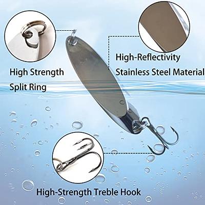 Fishing Spoons Lure, Trout Bass Baits Sinking Fishing Spoons Gold Fishing  Baits with Solid Treble Hooks, Fishing Gears with Hooks Metal Sequins Bait  Funny Tackle Spoon(15g), Spoons -  Canada