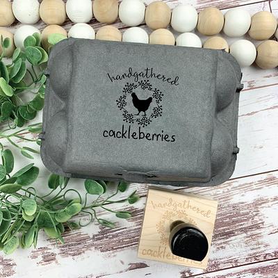 Quackberry Duck Egg Carton Stamp - Cartons Fresh Eggs Coop Lover