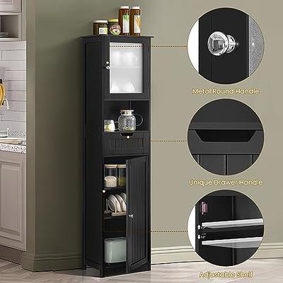 BOTLOG 71 Kitchen Pantry Cabinet, Tall Pantry Cabinet with Glass