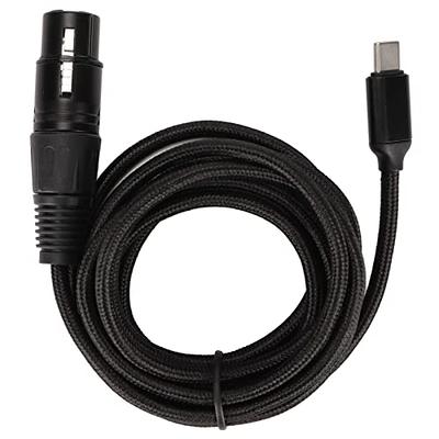 USB Microphone Cable USB Male to 3-Pin XLR Female Audio Cable Adapter (2m)  