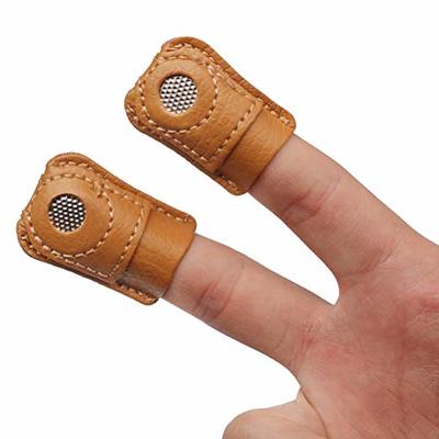 4 Pieces Leather Thimble Sewing Thimble Finger Protector Coin Thimble Pads  for Hand Sewing Quilting Knitting Pin Needles Craft DIY Tools, 2 Sizes -  Yahoo Shopping