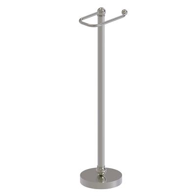 Better Homes & Gardens Free-Standing Toilet Paper Roll Holder, Satin Nickel Finish, Size: 7.68 inch x 7.48 inch x 21.4 inch