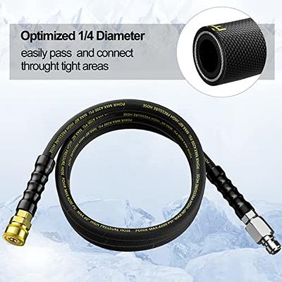 POHIR Pressure Washer Whip Hose 10 FT,Hose Reel Connector Hose for Pressure  Washing, Short Power Washer Hose with 3/8'' Quick Connect Adapter Set, High  Tensile Wire Braid Pressure Hose 4200 PSI 