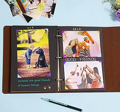 Scrapbook Album, Diy Scrap Book Self Adhesive Wedding Guest Book, Photo  Album Travel Leather Scrapbook Photo Album