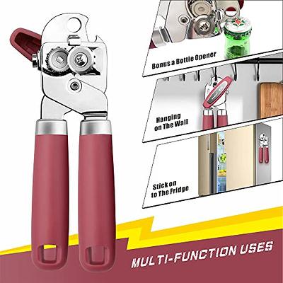 PrinChef Can Opener Manual, Can Tin Bottle Opener with Magnet - No