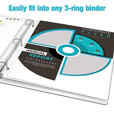 Sheet Protectors, PANDRI 500 Pack Clear Heavy Duty Plastic Page Protectors  Sheet Reinforced 11-Hole Fit for 3 Ring Binder Fits Standard 8.5 x 11 Paper,  9.25 x 11.25 Top Loaded, Acid Free