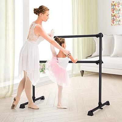 Wall Mounted Ballet Barre and Dance Floor for Home or Studio Dance  Training, Stretching, Flexibility, Adjustable Bar Height for Kids and  Adults, 2 pcs