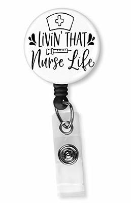 Nurse Retractable Badge Reel with Alligator Clip，Name Nurse ID