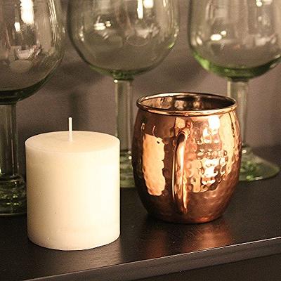 16 oz. Double Wall Hammered Copper Tumbler (4-Pack), Brown