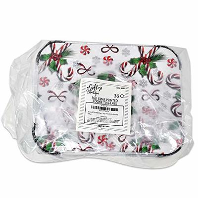 Gift Boutique 36 Count Christmas Tin Foil Containers with Lid Covers For  Cookies in 3 Holiday Designs Aluminum Disposable Food Storage Pans For  Treat