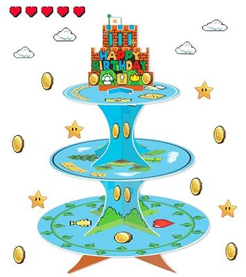 Super Brothers Party Cupcake Stand Video Games Birthday Party Supplies for  Kids Boy Birthday Cupcake Decoration 3 Tier Cupcake Tower - Yahoo Shopping