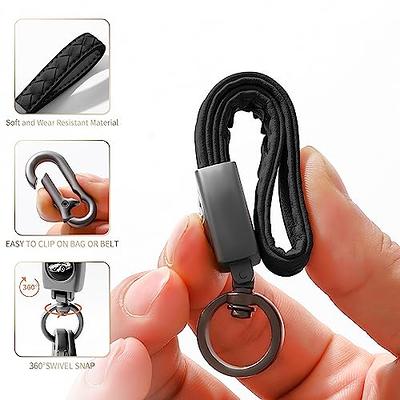  QBUC Genuine Leather Car Keychain,Universal Heavy Duty