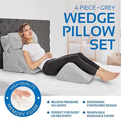 Flexicomfort Knee Pillow for Side Sleepers - Removable Memory Foam