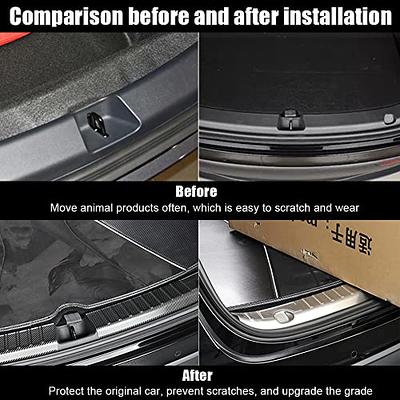Upgraded Car Carbon Fiber Pattern Trunk Protection Strip Bumper  Anti-collision Anti-scratch Tailgate