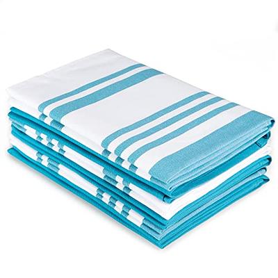 Kitchen Towel Set of 6 Cotton Dish Towels Blue/white Cotton 