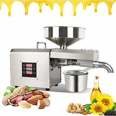 VEVOR Manual Oil Press Machine Oil Extractor Sesame Seeds Stainless Steel Oil Expeller