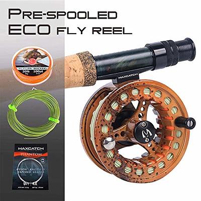 Fly Fishing Reel Large Arbor with Aluminum Body Fly Reel 3/4wt 5/6wt 7/8wt, Black