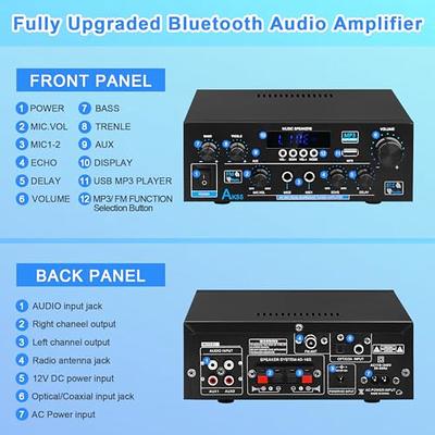 AK-55 Bluetooth 5.0 HiFi Stereo Digital Audio Amplifier Receiver