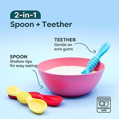 New Comfortable Baby Silicone Soft Spoon Training Feeding Spoons