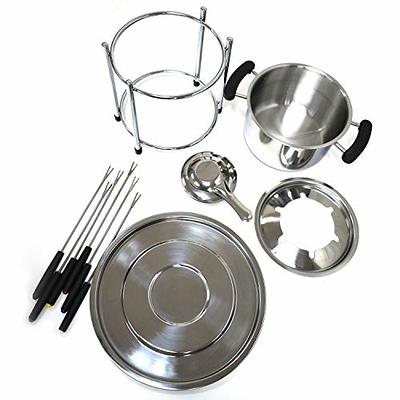 Lexi Home Diamond Tri-Ply 9 Piece Stainless Steel Nonstick Cookware Set, Silver