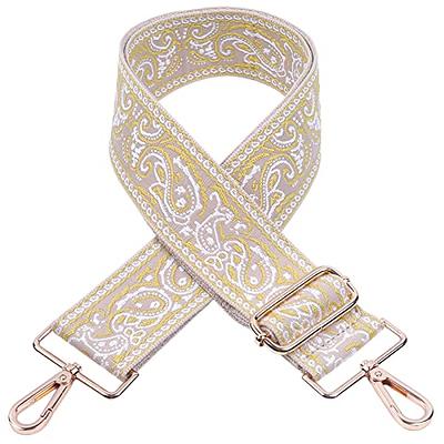 Purse Strap 2Cowhide Head Wide Shoulder Strap Adjustable Replacement,Retro  Jacquard Embroidery Multi-pattern Crossbody Bag Straps for Handbag,Crossbody  Bags,Shoulder Bags 