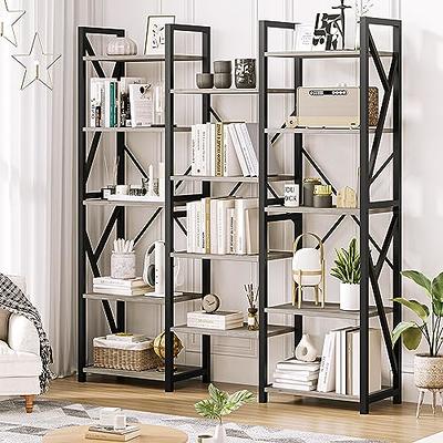 Tangkula 4-cube Bookcase Floor Open Wooden Bookshelf With 2 Anti