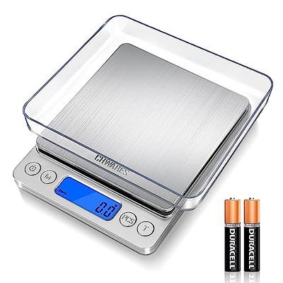 KAZETEC Digital Kitchen Scale Multifunction Food Scale Measure Weight(max:11lb/5kg/176oz) Accurately Stainless Steel Scale Digital Weight Tare Functio
