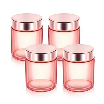 Cositina 4 Pack 3.4 oz Pink Glass Jars with Rose-Golden Lids & Inner  Liners,Empty Round Storage Containers Travel Jars Pot,for Cosmetics,Gel,Eye  shadow,Makeup,Face cream Lotion - Yahoo Shopping