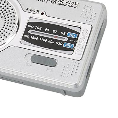 Retekess TR103 Mini Radio Portable AM FM, Small Digital Radio for Office,  Pocket Radio with Backlight, Support TF Card and Headphone Jack (Black)