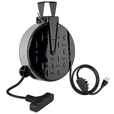 3 Power Outlet Cord Reel Extension