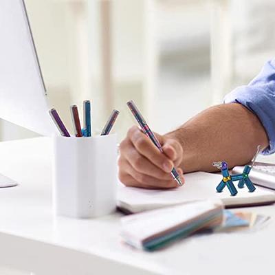 VYWmna Fidget Pen for Adults Kids,Toy Pen Decompression Magnetic Metal Pen,  Desk Toys Multifunctional Deformable Magnet Writing Pen(Black)