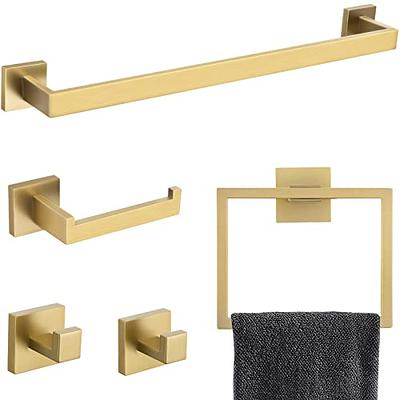 3-Pieces Gold Bathroom Hardware Set Stainless Steel Wall Mounted Bathroom Accessories Kit