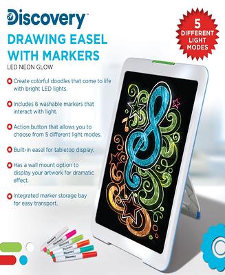 Discovery Neon Glow Drawing Easel w/ 6 Color Marker, Light Modes - White -  Yahoo Shopping