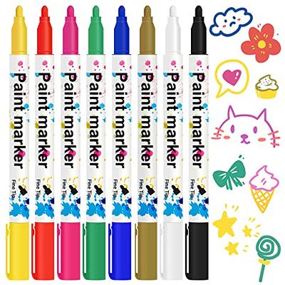 SAVITA 6pcs Mirror Chrome Paint Pen, 3 Colors Liquid Paint Pens Marker Set  High Gloss Metallic Markers Pens for Any Surface for Acrylic Plastic Metal