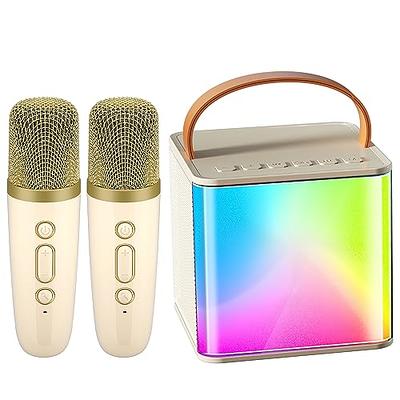 BONAOK Portable Bluetooth Speaker Karaoke Machine with 2 Wireless