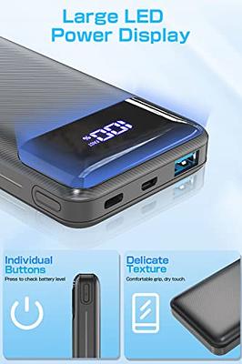 20000mAh Power Bank(Compact Portable Charger) with Flashlight, Dual-Port  Output External Battery Compatible with iPhone, iPad, Samsung Galaxy and  More